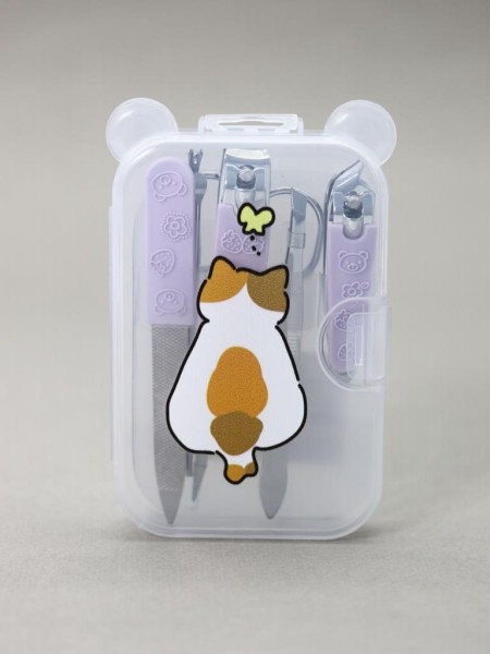 Маникюрный набор "Nice cat butterfly", purple 