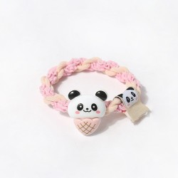 Резинка для волос GIRLY "Panda ice cream", pink