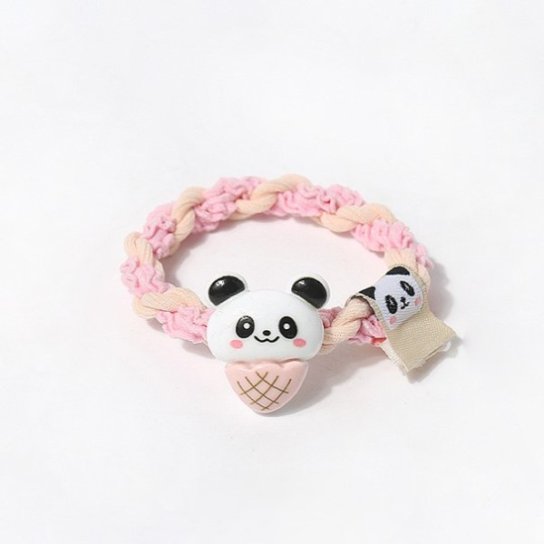Резинка для волос GIRLY "Panda ice cream", pink 