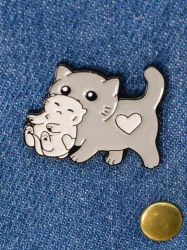 Значок металлический iLikeGift "Kitty"