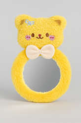Плюшевое зеркало GIRLY "Bow and bear", brown (8*14 см)