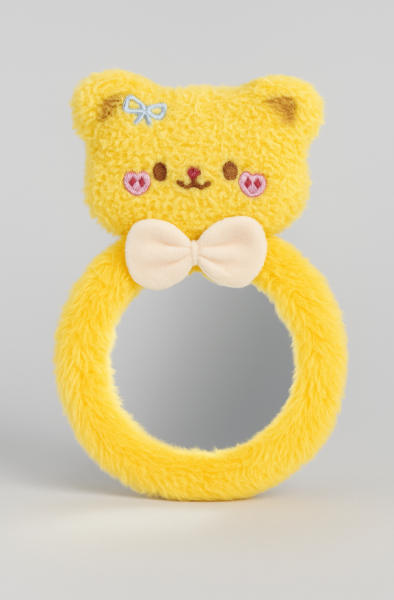 Плюшевое зеркало GIRLY "Bow and bear", brown (8*14 см) 