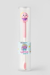 Зубная щётка для взрослых iLikeGift "Cuteosaur", pink (21 см)