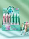 Зубная щётка для взрослых iLikeGift "Cuteosaur", pink (21 см)