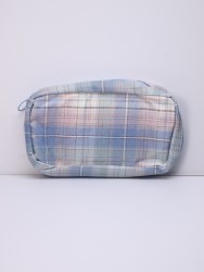 Пенал, косметичка "Plaid", blue
