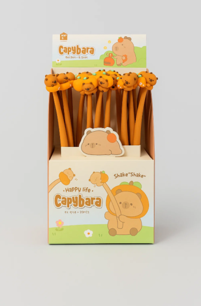 Ручка "Capybara in a hat", шоубокс 24 шт. 