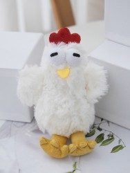 Плюшевый брелок "Laying hens", white