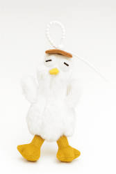 Плюшевый брелок "Laying hens", white