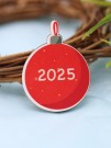 Значок ECO из дерева "Новогодний шарик 2025"
