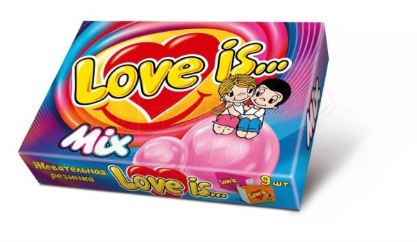 Жевательная резинка "Love is" 37,8 гр микс 9шт 