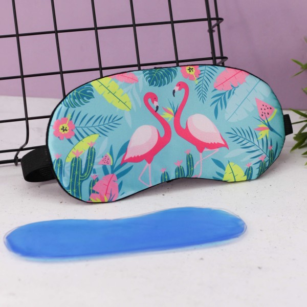 Маска для сна гелевая "Two flamingo" 