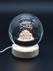 Ночник 3D iLikeGift «Happy Birthday» (10 см)