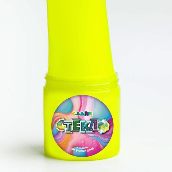 Слайм "СТЕКЛО Party Slime", желтый неон (400 гр) 