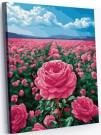 Картина по номерам 40*50 "Поле роз" (24 цвета)