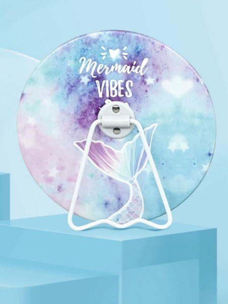 Зеркало настольное "Mermaid vibes", голубое (15,5*16 см) 
