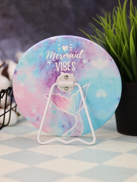 Зеркало настольное "Mermaid vibes", голубое (15,5*16 см) 