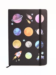 Блокнот (А5) "Universe planets", black (14.5*21)