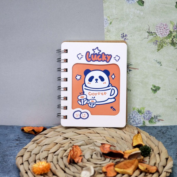 Блокнот (A7) «Panda lucky», orange (8.4*11) 