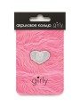 Кольцо акриловое GIRLY "White heart", white (d=1,7 см)