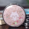 Зеркало-шейкер раскладное "Hamster life", pink (7*7 см)