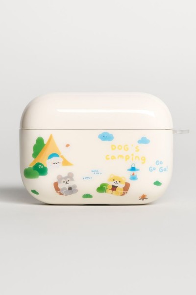 Чехол для AirPods Pro "Dog and flower" 