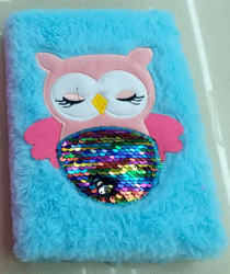 Блокнот плюшевый «Sleepy owl», blue, 21,5х15 см, плотность 70 гр.