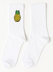 Носки женские "Pineapple", р. 35-40, белый