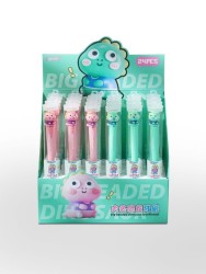 Зубная щётка для взрослых iLikeGift "Cuteosaur" (21 см), шоу-бокс 24 шт.