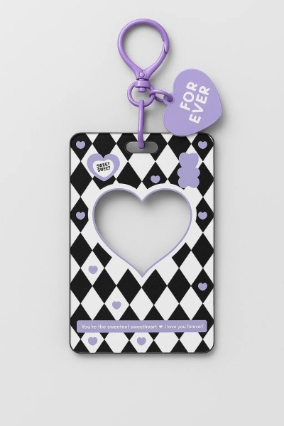 Футляр для карт с брелоком "Forever love", purple 