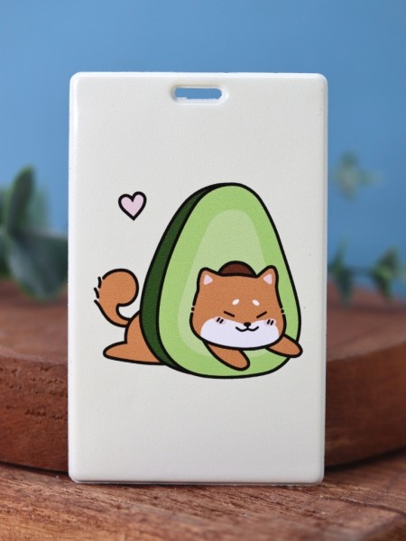 Держатель для карт Аниме «Shiba inu avocado» (6,5 х 10,4 см) 