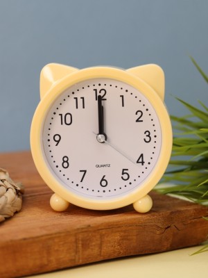 Часы-будильник "Cat ears", yellow (11х10,5 см)
