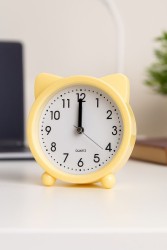 Часы-будильник "Cat ears", yellow (11х10,5 см)