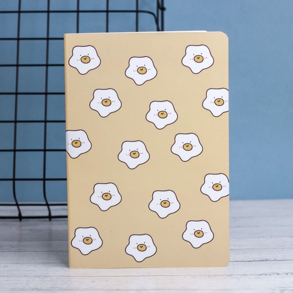 Тетрадь (A5) "Food fried eggs", yellow (14.5*21) 