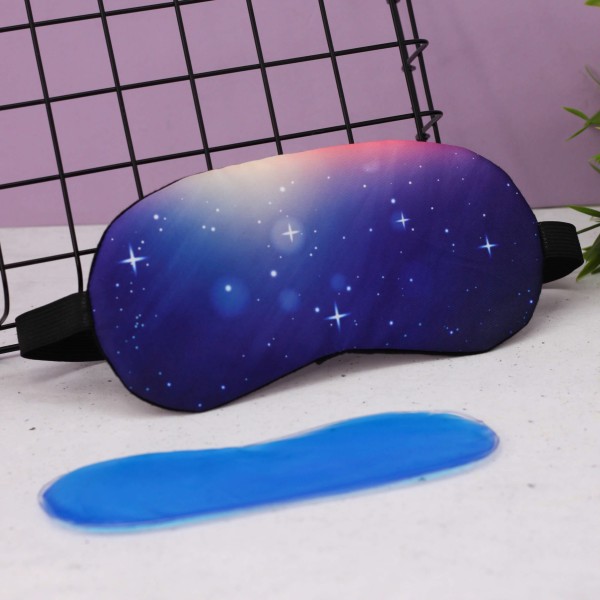 Маска для сна гелевая "Stars", blue 