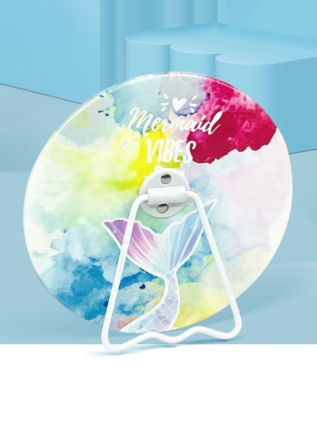 Зеркало настольное "Mermaid vibes", розовое (15,5*16 см) 