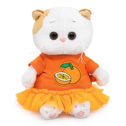 Мягкая игрушка "Кошечка Ли-Ли BABY в платье с апельсином" (20 см)