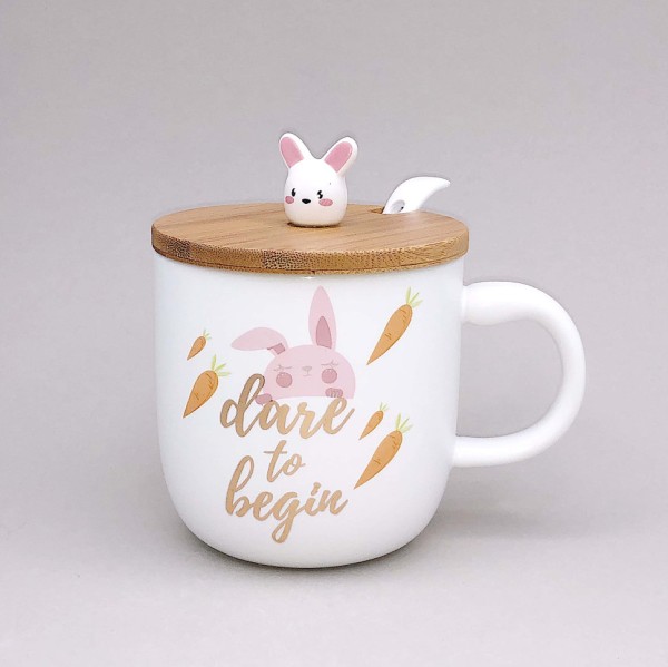 Кружка "Hare begin", white (400ml) 