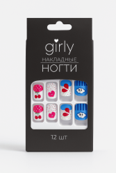 Накладные ногти GIRLY «Diversity», 12 шт., с клеевыми пластинами