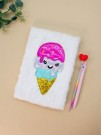 Блокнот плюшевый «Ice cream», white, 21,5х15 см, плотность 70 гр.