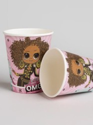 Набор бумажных стаканов 6 шт. "LOL OMG", 250 мл