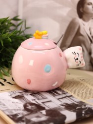 Кружка «Cat fireworks», pink (430 ml)