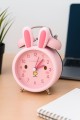 Часы-будильник «Cute rabbit», pink (6х9,5 см)