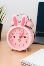 Часы-будильник «Cute rabbit», pink (6х9,5 см)