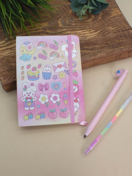 Блокнот (А5) "Bunny cupcake", pink (14.5*21) 