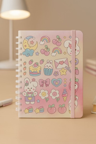 Блокнот (А5) "Bunny cupcake", pink (14.5*21) 