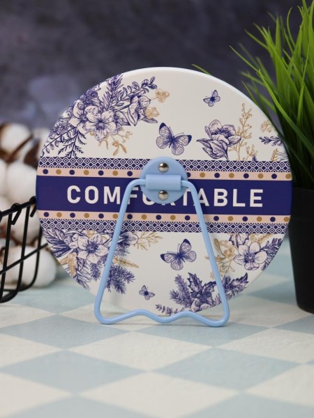 Зеркало настольное "Comfortable", синее (15,5*16 см) 