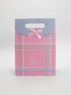 Пакет подарочный (M) "Simple plaid", pink (19x 9 x 27)