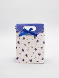 Пакет подарочный (XS) "Many flowers", blue (12x6x16)