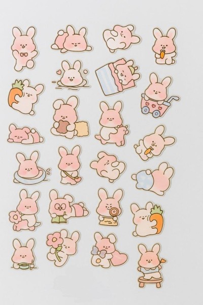 Наклейки объемные "Wind-up bunny" (20,5*9 см) 