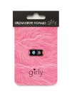 Кольцо акриловое GIRLY "Abundance of flowers", black (d=1,7 см)